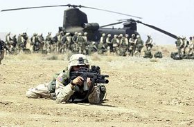Soldat US de la 101e aéromobile en Afghanistan, 1.4.02