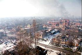 Les destructions dans Grozny, 21.02.00
