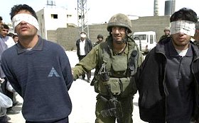 Palestiniens faits prisonniers par l'armée israélienne