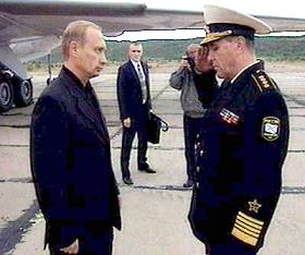 Président Poutine et amiral Kuroyedov