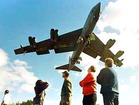 Bombardier lourd B-52 de l'OTAN sur la base de la RAF de Fairford