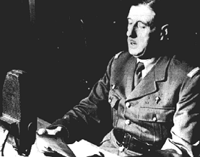 Le général de Gaulle au micro de la BBC