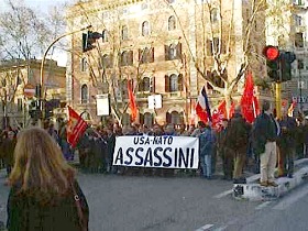 Opinion publique: manifestation anti-OTAN à Rome, 27.03.99