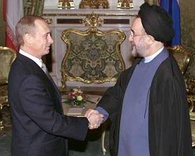 Rencontre entre les présidents Poutine et Khatami, le 12 mars 2001 à Moscou